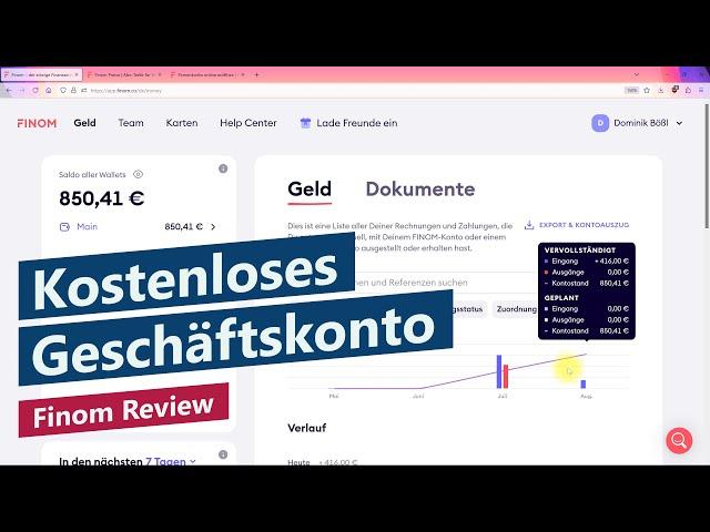 Kostenloses Geschäftskonto mit Finom – Überblick, Funktionen, Rechnungsstellung im Solo-Tarif