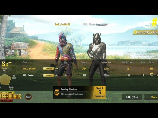 RRQ SENIOR + sc0ut = || DUO VS SQUADS || 31 KILLS || PUBG MOBILE