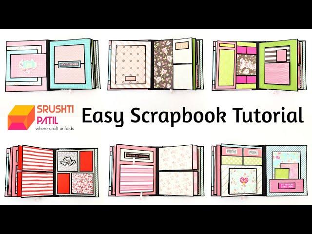 Cute & Easy Scrapbook Tutorial by Srushti Patil | Easy Scrapbook Card Ideas