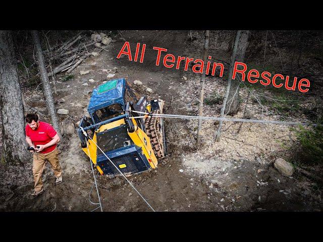  This Skid Steer Got Stuck In A Muddy Trench Over Electric Wires!