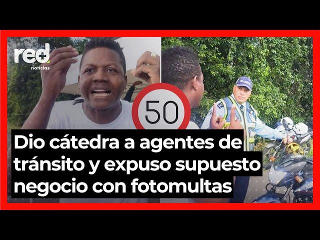 Ciudadano dio cátedra a agentes de tránsito y destapó aparente negocio con fotomultas en Colombia