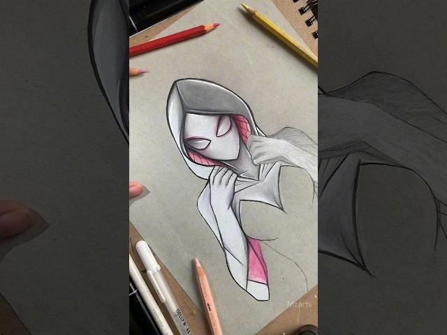 Gwen stacy part-3 #drawing #artwork #sketch #shorts #spidermanacrossthespiderverse2023 #spiderman