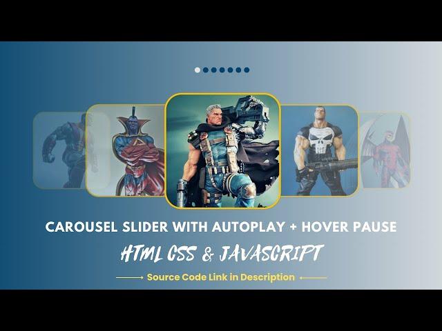 Carousel Slider With Auto-play + Hover Pause Using HTML CSS and JavaScript