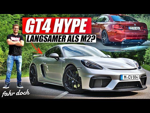 Porsche Cayman 718 GT4 REVIEW + DUELL gegen BMW M2 Comp. | Fahr doch