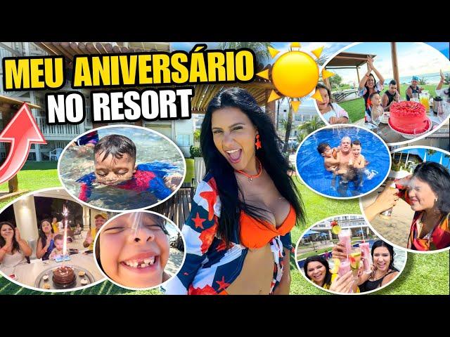 MEU ANIVERSÁRIO NO RESORT!!! *MEU FILHO APRENDEU A NADAR* ️