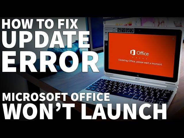 How To Fix Microsoft Office Updating Office Please Wait A Moment Error - Stuck Loading Update Office