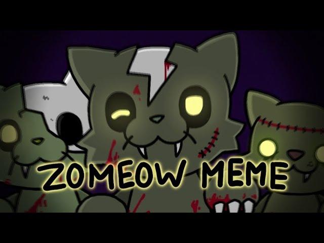 ZOMEOW meme |FlipaClip |FW! |Happy Halloween ||Zombie Cats