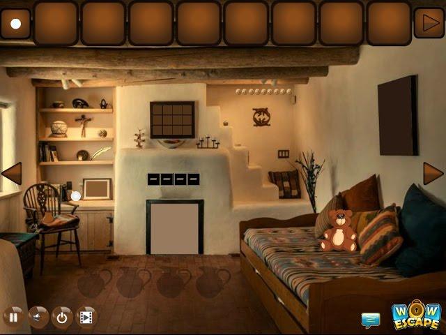 Modern clay house escape - soluce
