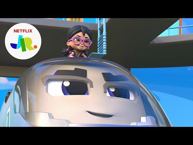 Stella & Ricky's Tricky Tracksville Takeover | Mighty Express: Train Trouble | Netflix Jr