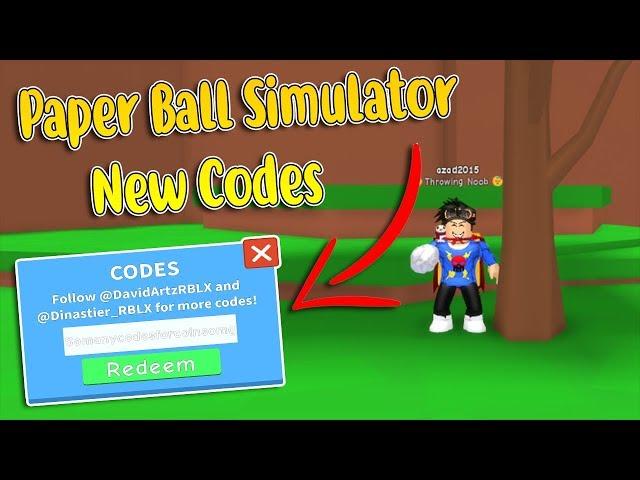 ROBLOX PAPER BALL SIMULATOR ALL NEW CODES!