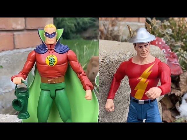 Retro Dc Comics JSA Green Lantern & The Flash action figures quick look