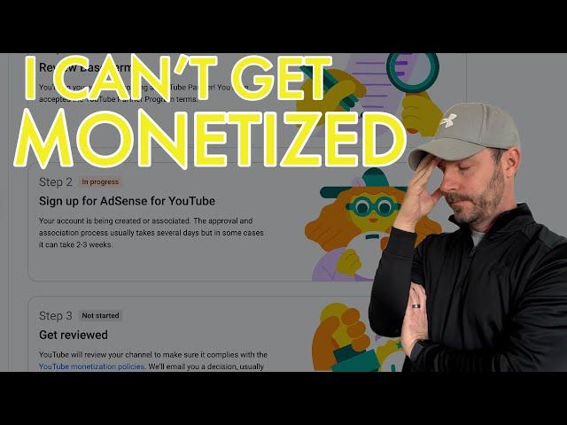 Stuck on step 2 of the YouTube monetization process! Adsense account errors!!