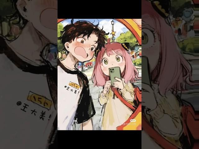 Anya x damian  selfie  #spyxfamily #anime #ytshorts #edit #damianya #shorts #animeedit #viral