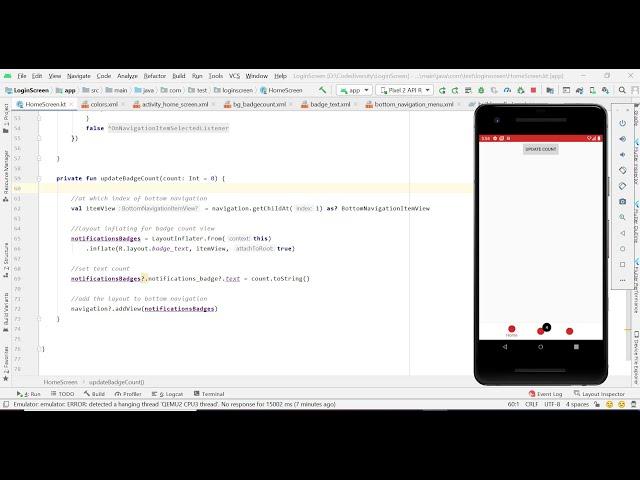 Add Badge Count in Bottom Navigation View using Android Studio + Kotlin in 6 minutes