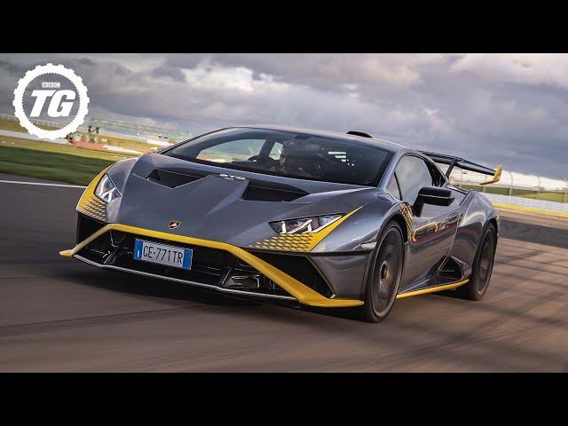 Chris Harris vs Lambo Huracán STO: STANDOUT street car with a MASTERPIECE 5.2L V10 engine | Top Gear