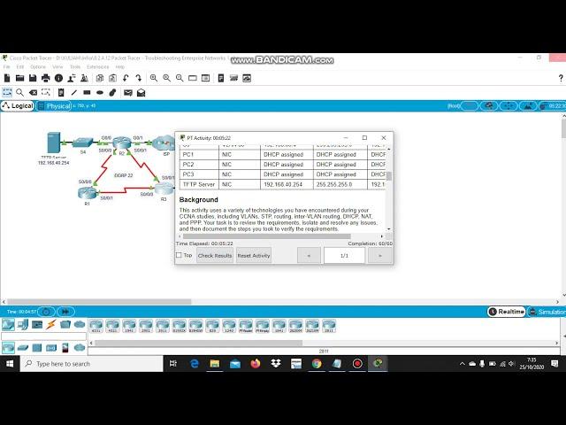 8.2.4.12 - Packet Tracer - Troubleshooting Enterprise Networks 1