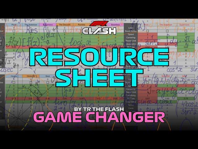 The Resource Sheet Is Out | GAME CHANGER | F1 Clash