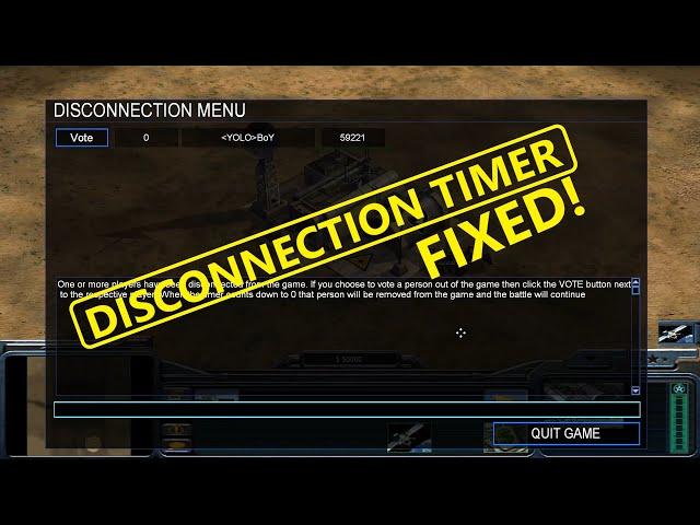 C&C Generals Zero Hour Disconnection Timeout Timer (Fixed)