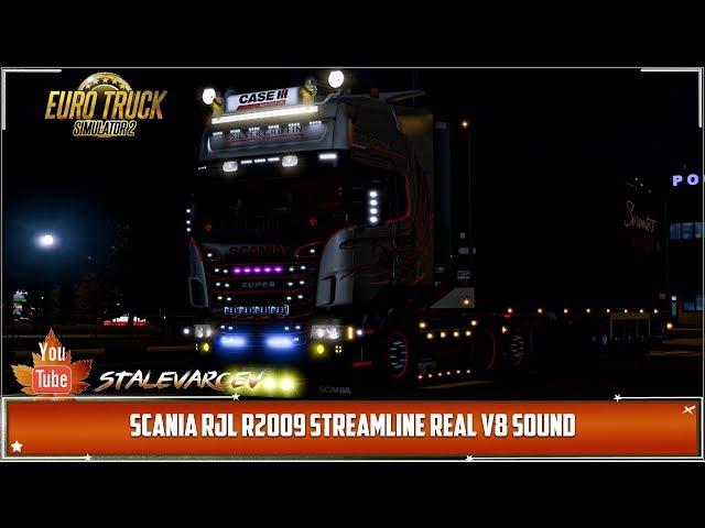 ETS 2 [1.35x] Mods Обзор Scania RJL, R2009,Streamline real  V8 sound