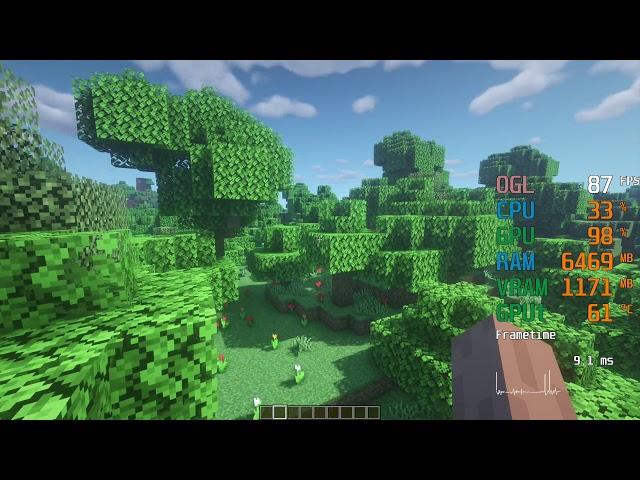 GeForce GTX 1650 SUPER -- AMD Ryzen 3 3100 -- Minecraft FPS Test BSL shaders