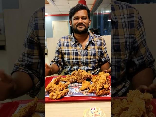 KFC Bucket Chicken Eating Challenge |Popcorn Chicken Biryani,Hot Wings #shorts