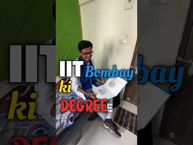 How’s the IIT Bombay’s DEGREE? #iitbombay #rushikale #iit