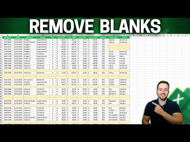 How to Remove Blank Rows in Excel | 3 Methods to Delete Empty Cells