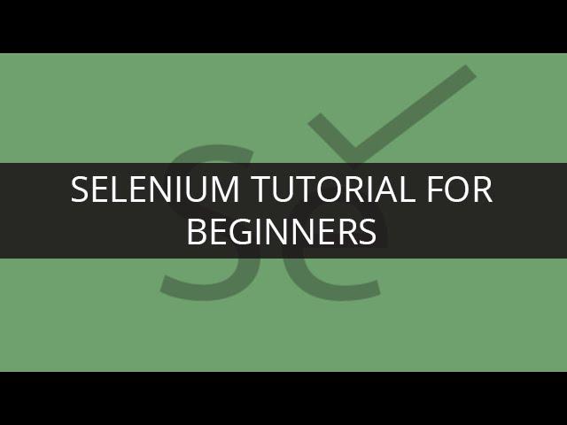 Selenium Tutorial for Beginners - Part 1 | What is Selenium? | Selenium Tutorial | Edureka