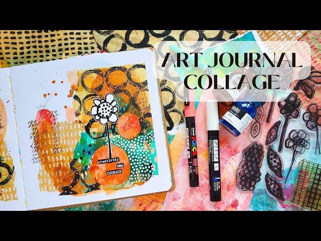 Let's make transparent layers with collage, inks & mark making ⭐ Art Journaling Tutorial ⭐