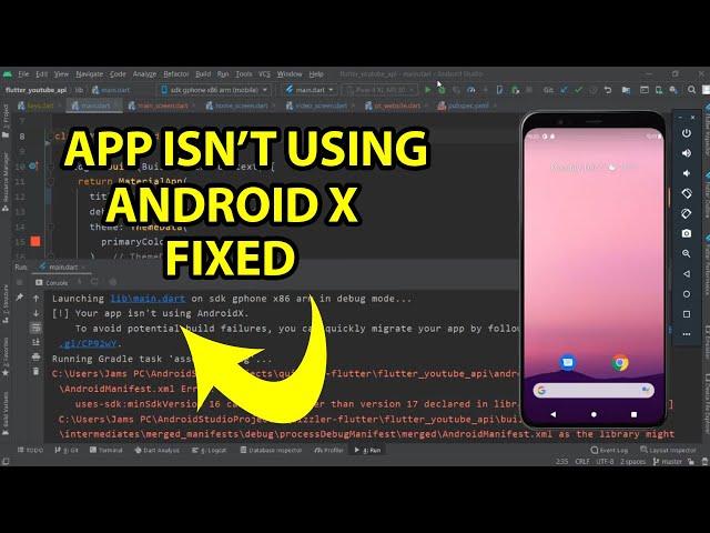 Your App Isn't Using AndroidX Flutter Error Fixed