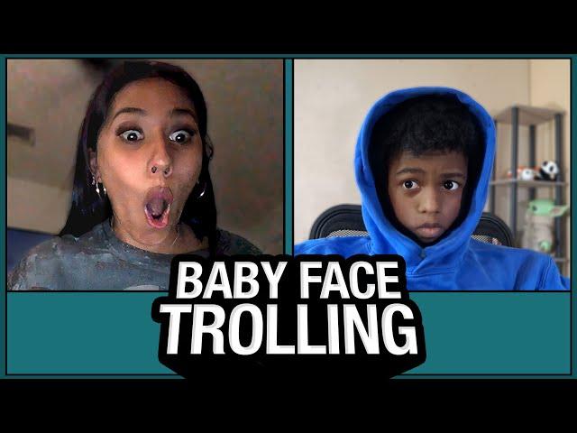 FAKE BABY trolls STRANGERS on OMEGLE (BABY FACE TROLLING)