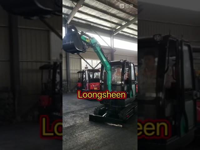 2 tone mini bagger with cab closed cabin .swing boom .Telescopic chasiss.