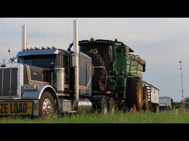 Finishing Up Wheat and Loading Combines