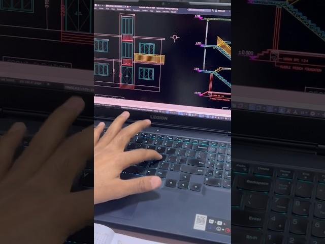 Magic Railing design  Straight & Aligned with one click in AutoCAD with YQArch #viral#new #cad