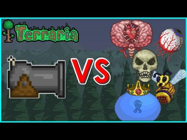 Terraria - Cannon vs Pre-Hardmode Bosses | Biron