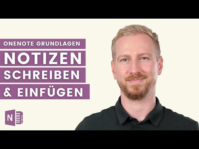 Wie kann man  in Microsoft OneNote Notizen schreiben oder einfügen? OneNote Tutorial