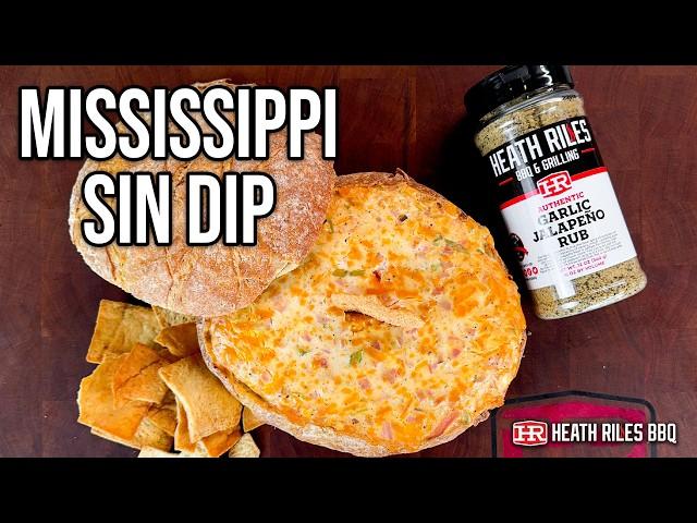 Smoked Mississippi Sin Dip in a Bread Bowl - Ultimate Game Day Appetizer! | Heath Riles BBQ