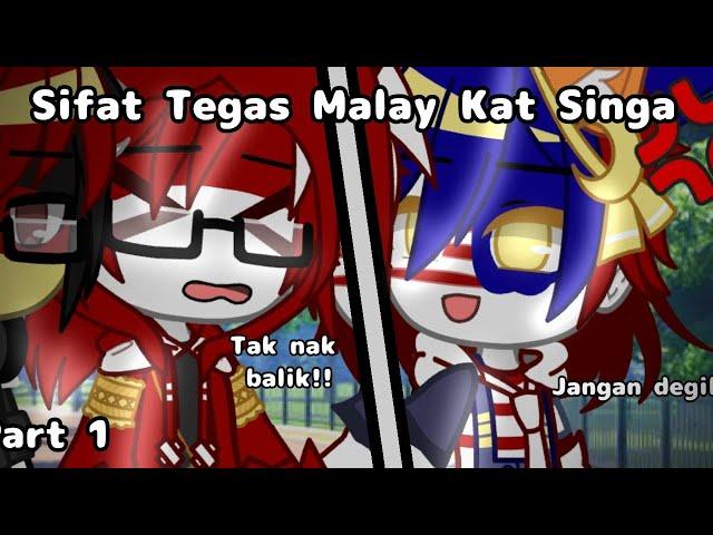 Sifat Tegas Malay kat Singa || Gacha Ultra || Gacha Countryhumans 