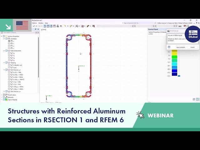 Webinar | Structures with Reinforced Aluminum Sections in RSECTION 1 and RFEM 6