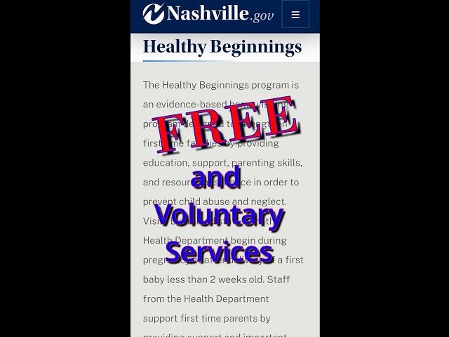 Universal Home Visiting and Program Referrals Nashville TN. #wic program