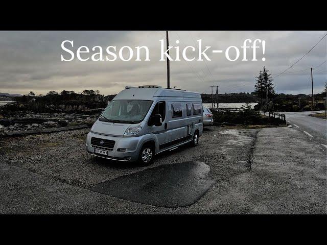 Kicking off the Norwegian vanlife season at Syltøy motorhome parking