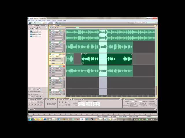 Запись, сводка и мастеринг трека в программе Audition 3.0