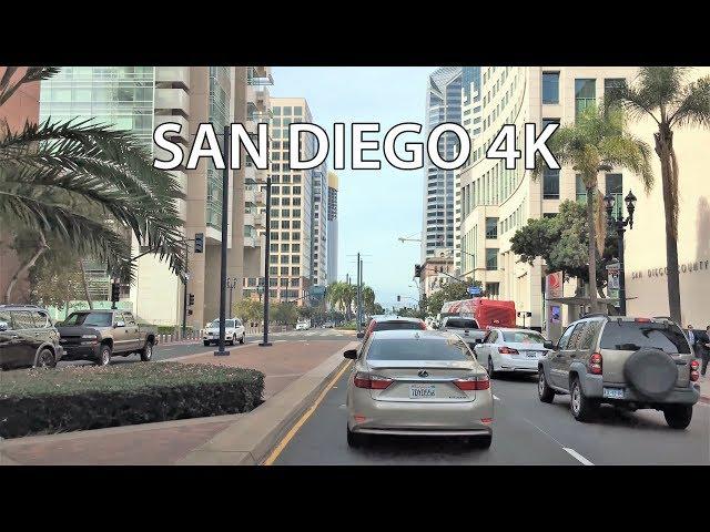 Driving Downtown - San Diego 4K - USA