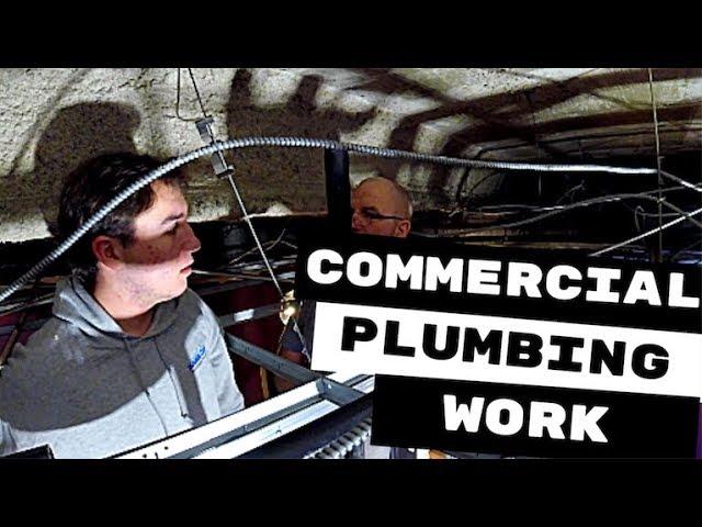 PLUMBING APPRENTICES FIRST LARGE COMMERCIAL PLUMBING JOB