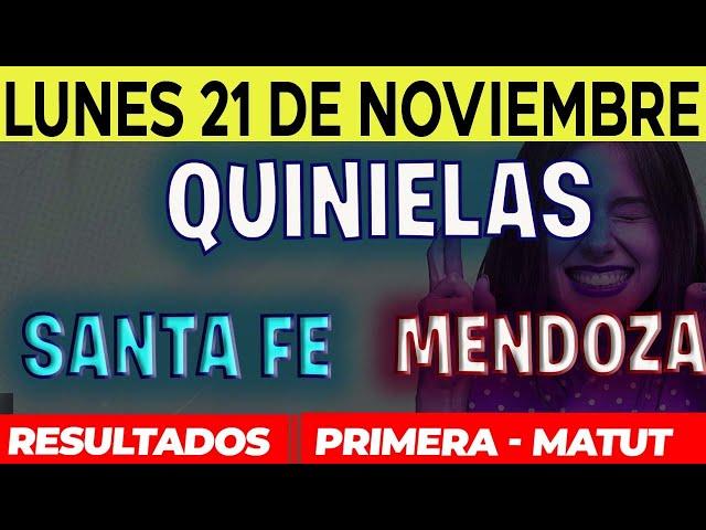 Quinielas Primera y matutina de Santa Fé y Mendoza, Lunes 21 de Noviembre