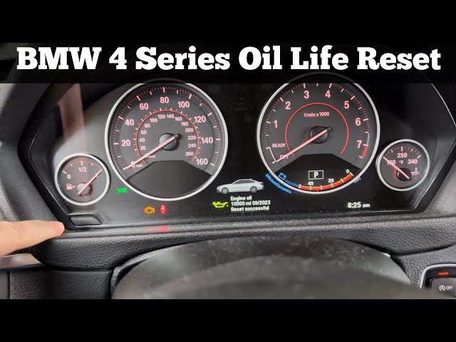 How To Reset Oil Life On 2014 - 2019 BMW 4 Series -  Clear Service Due Light After Oil Change