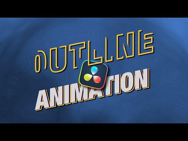 Outline Text Animation in DaVinci Resolve 18