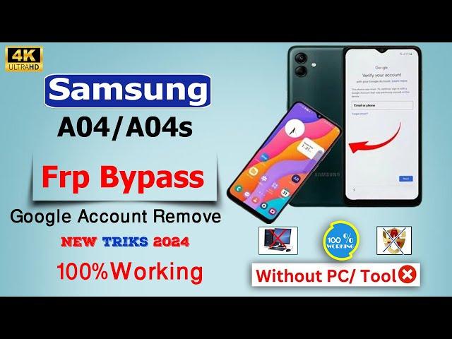 How to Samsung Galaxy A04 Frp Bypass 2024 Android 13 | Samsung A04 Frp Bypass Not Working Without Pc