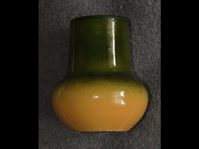 radioactive glaze on a contemporary ceramic vase