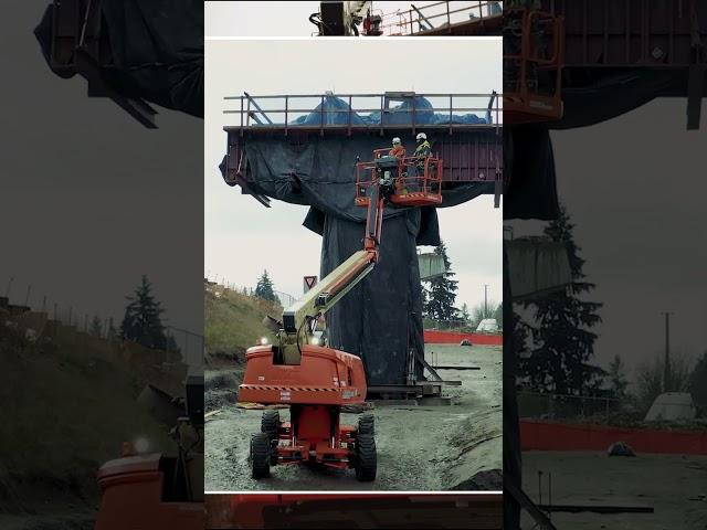 The boom lift that STAYS level  #jlg #boomlift #youtubeshorts